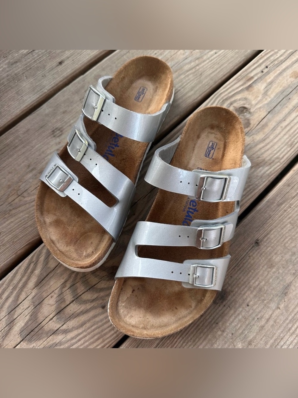Birkenstock Betula Leo Silver Sandal 40 9